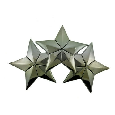 Tri-Stars Silver Chrome Metal Necklace Rock Rebel Designs Unisex Fashion Costume